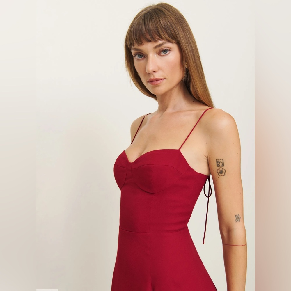 Reformation Saskia Dress In Sangre, brand new, never worn, no flaws. - Picture 5 of 14